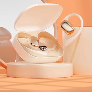 Smartech Gadgets Over-Ear Bluetooth Earbuds In Gold. New